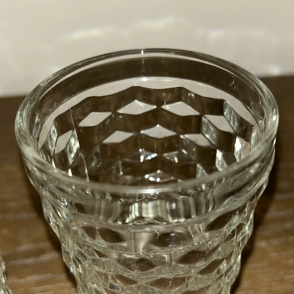 Indiana Whitehall Colony Cubist Clear Glass Iced Tea Glasses 6